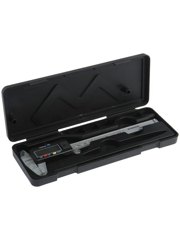 Штангенциркуль электронный ТУНДРА, металлический, с глубиномером, 150 мм