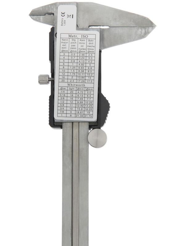 Штангенциркуль электронный ТУНДРА, металлический, с глубиномером, 150 мм
