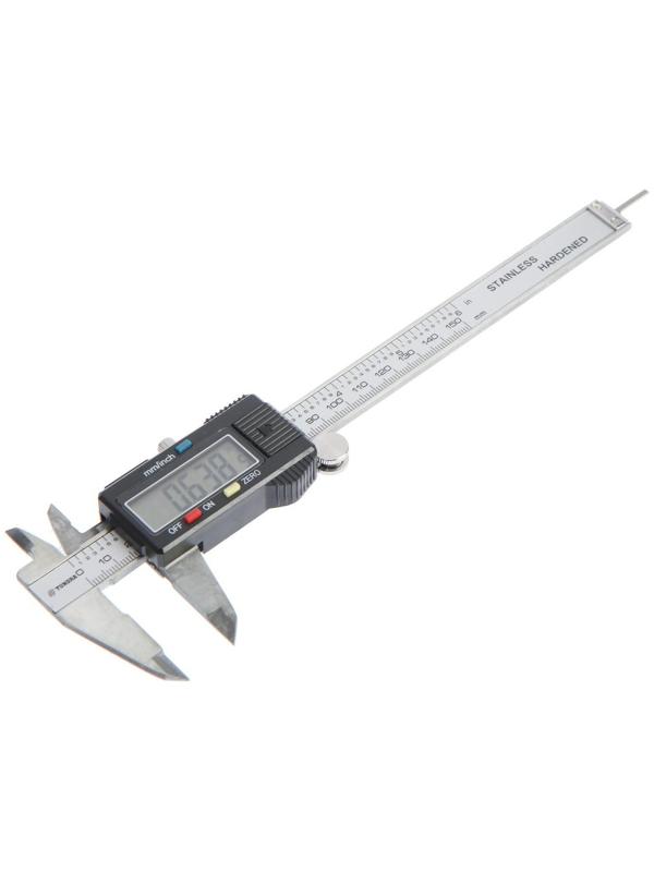 Штангенциркуль электронный ТУНДРА, металлический, с глубиномером, 150 мм