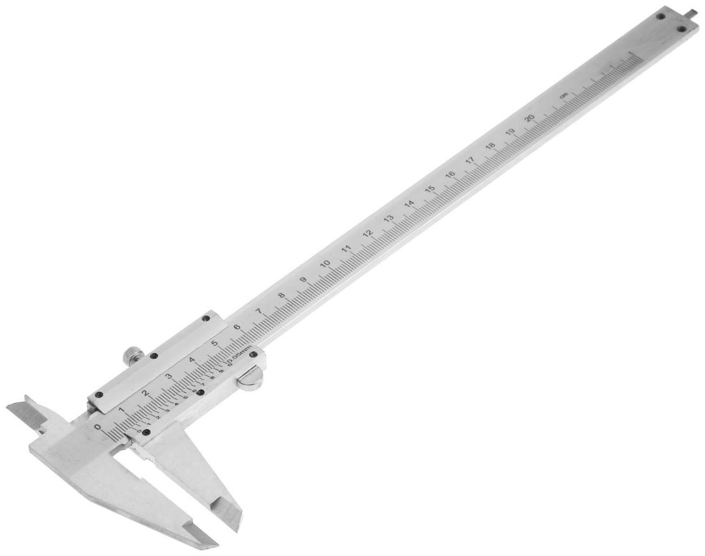 Штангенциркуль ТУНДРА, металлический, с глубиномером, цена деления 0.05 мм, 200 мм