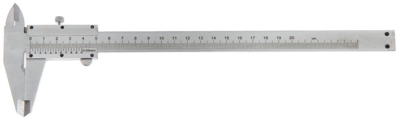 Штангенциркуль ТУНДРА, металлический, с глубиномером, цена деления 0.05 мм, 200 мм