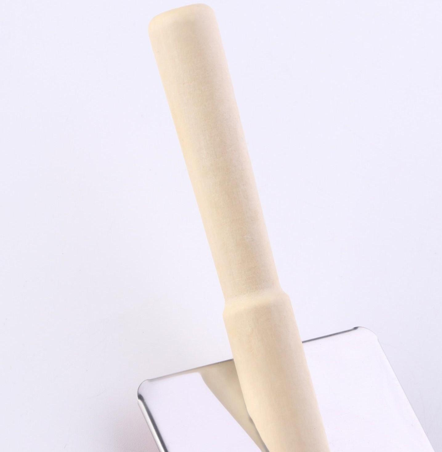 Пуходерка Wood малая без капель, деревянная ручка, 6 х 12 см