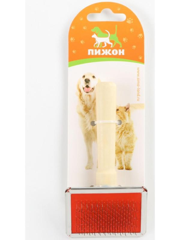 Пуходерка Wood малая без капель, деревянная ручка, 6 х 12 см