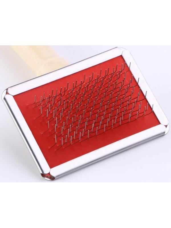 Пуходерка Wood малая без капель, деревянная ручка, 6 х 12 см