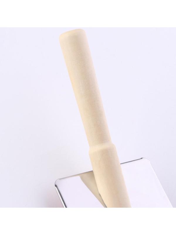 Пуходерка Wood малая без капель, деревянная ручка, 6 х 12 см