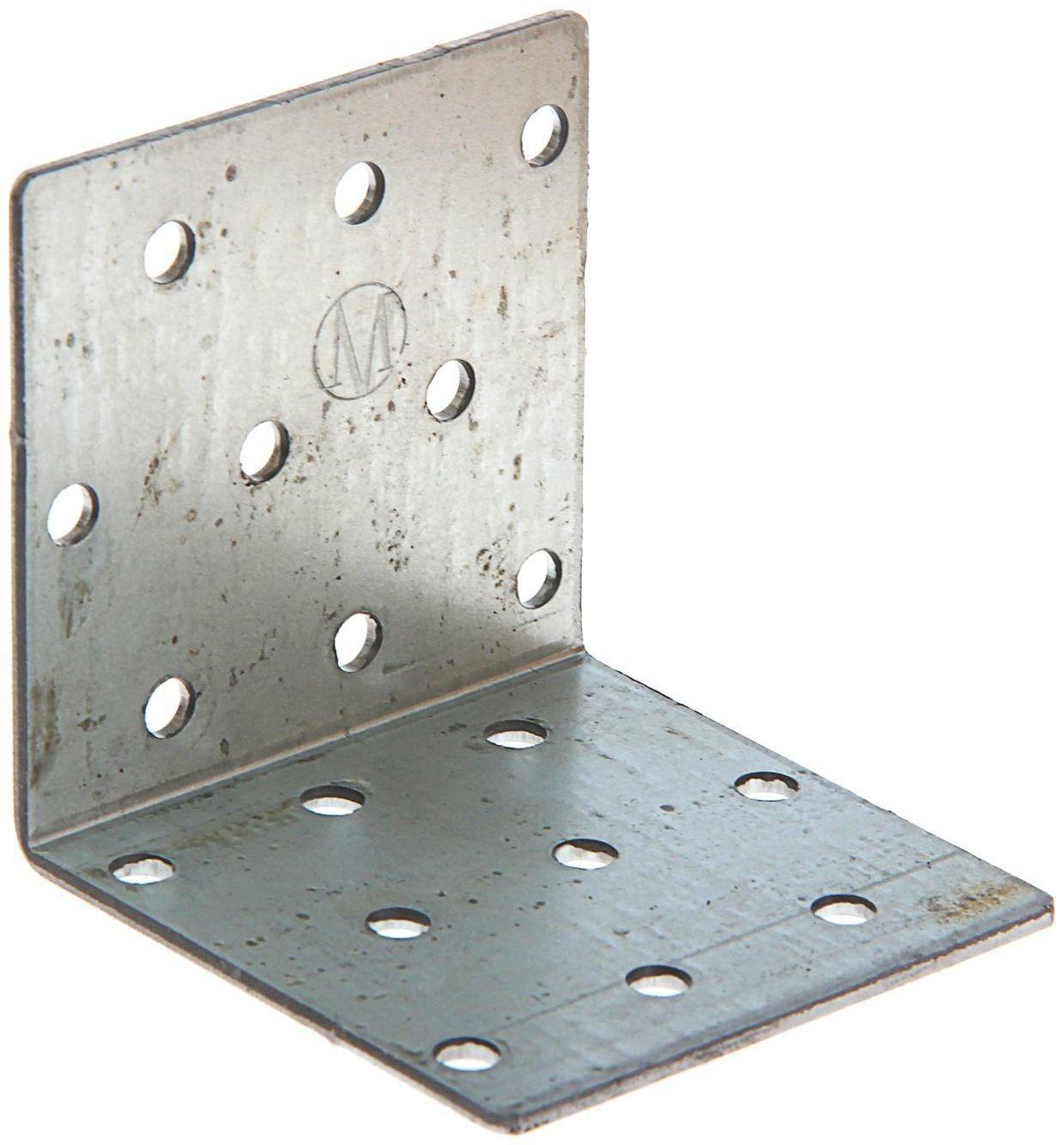 Уголок крепёжный 60 х 60 х 60 х 2 мм, оцинкованный