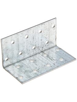 Уголок крепёжный 40 х 40 х 80 х 2 мм, оцинкованный