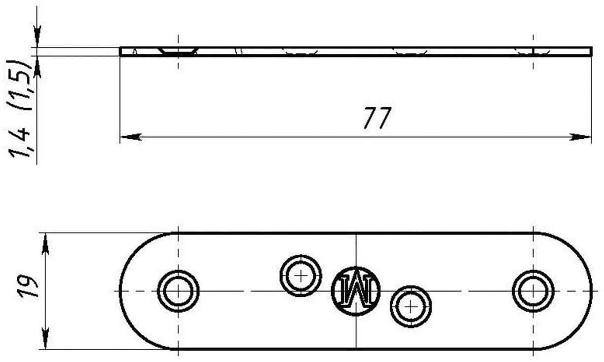 Пластина крепёжная ПК- 80, оцинкованная