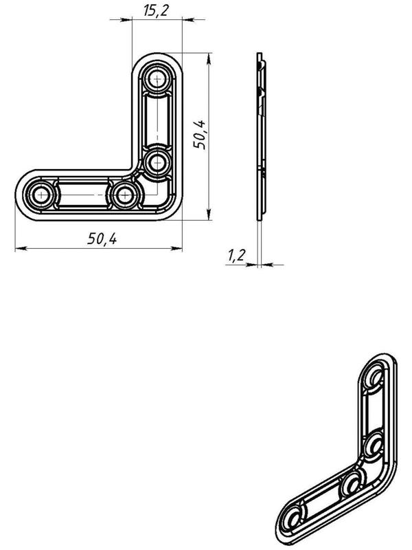 Угольник оцинкованный УГ-50/2