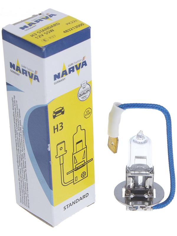Лампа автомобильная Narva Standard, H3, 12 В, 55 Вт