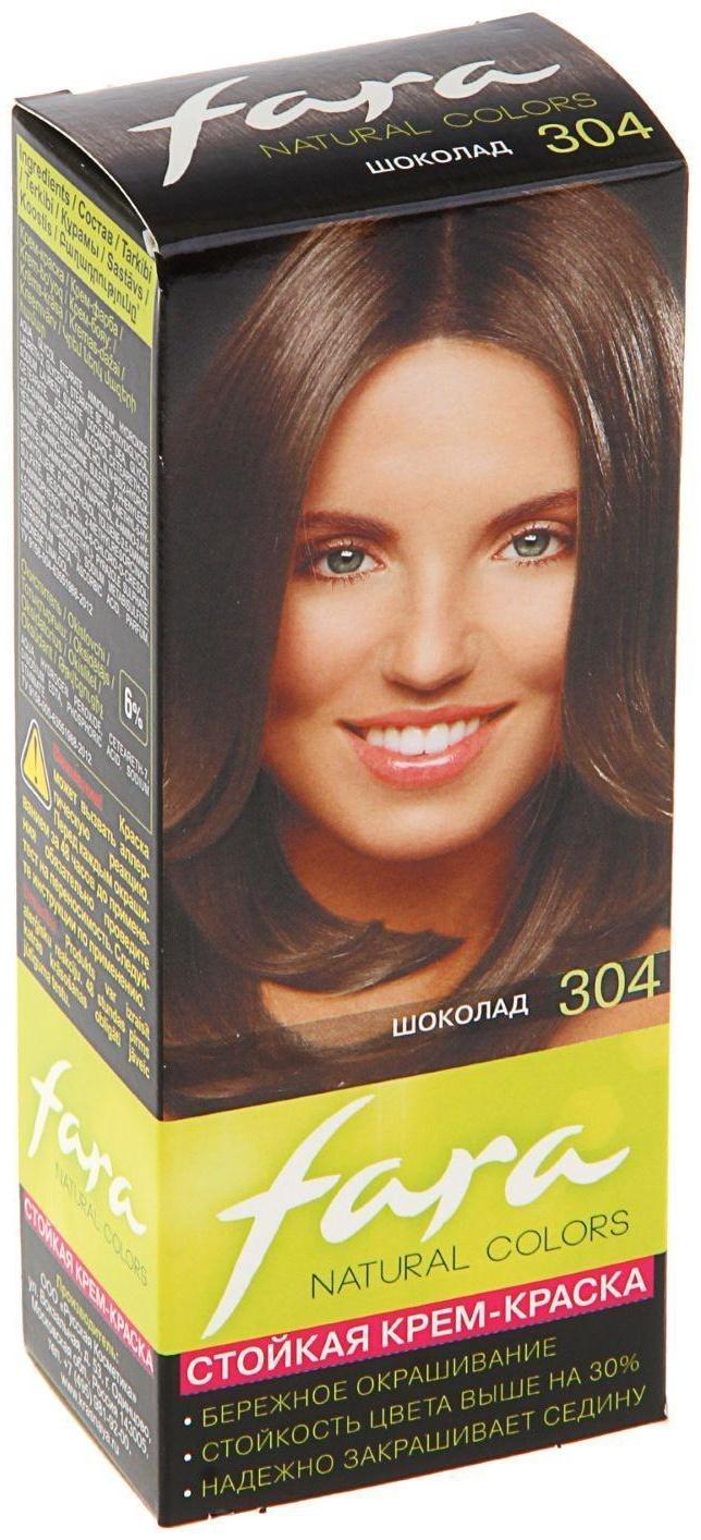 Краска для волос Fara Natural Colors, тон 304, шоколад, 135 мл