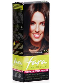 Краска для волос Fara Natural Colors, тон 304, шоколад, 135 мл