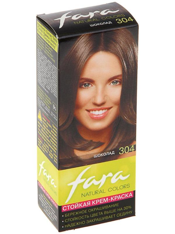 Краска для волос Fara Natural Colors, тон 304, шоколад, 135 мл