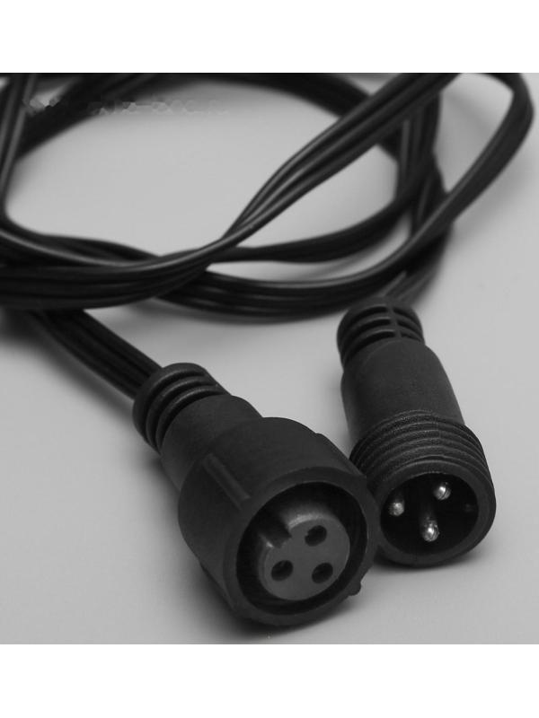 Удлинитель для гирлянд УМС, 3W, 100 см, тёмная нить, 220 В