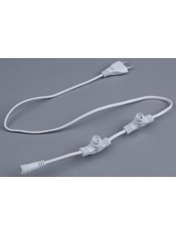 Шнур питания для сосулек 3 выхода, белая нить