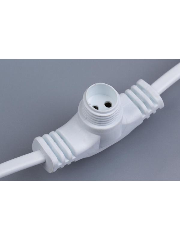 Шнур питания для сосулек 3 выхода, белая нить