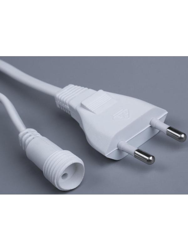 Шнур питания для сосулек 3 выхода, белая нить