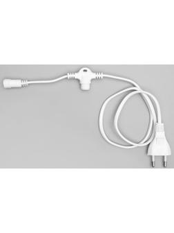 Шнур питания для сосулек 2 выхода, белая нить