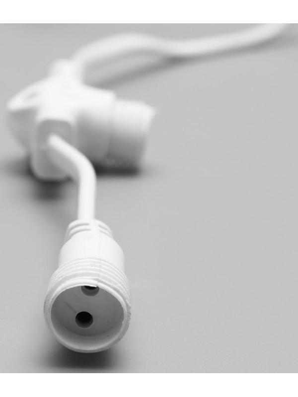 Шнур питания для сосулек 2 выхода, белая нить