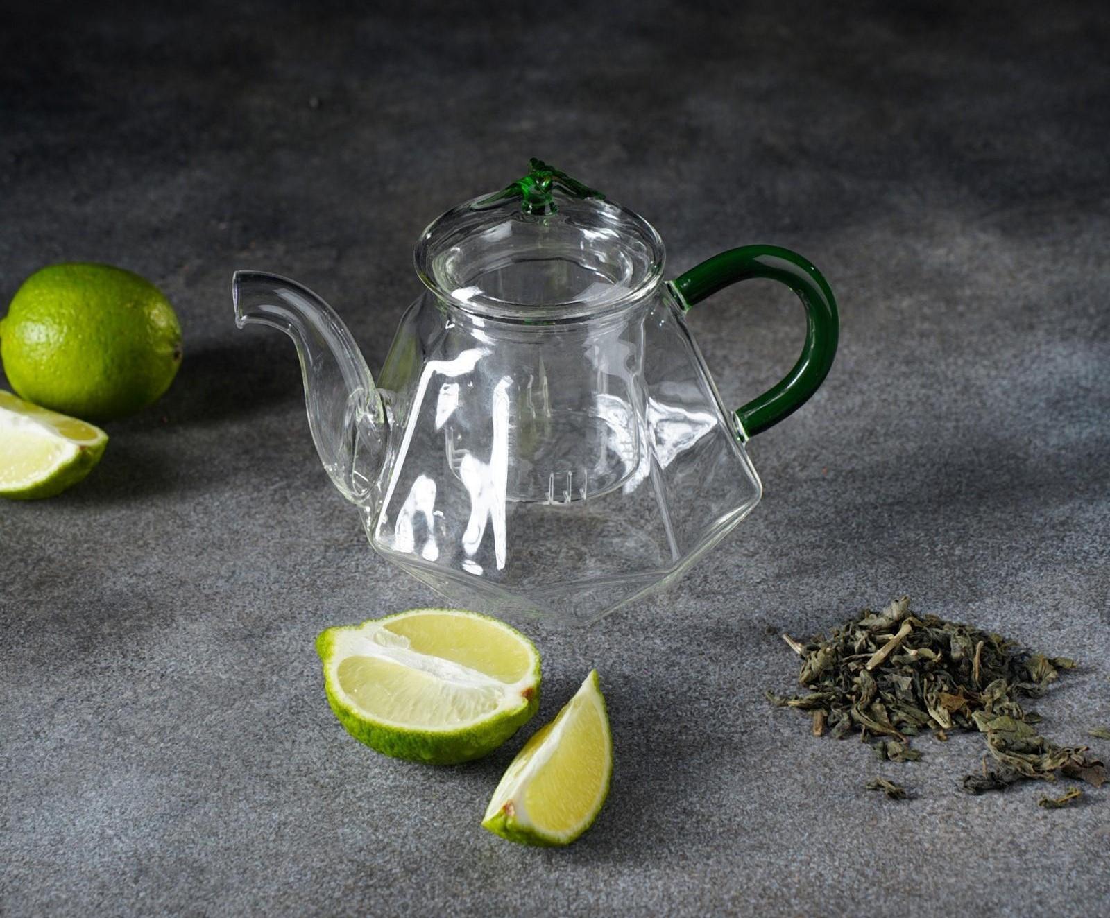 Чайник стеклянный заварочный «Грин», 600 мл, стеклянное сито