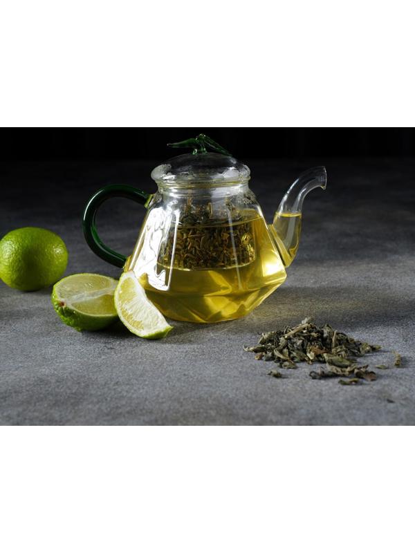 Чайник стеклянный заварочный «Грин», 600 мл, стеклянное сито