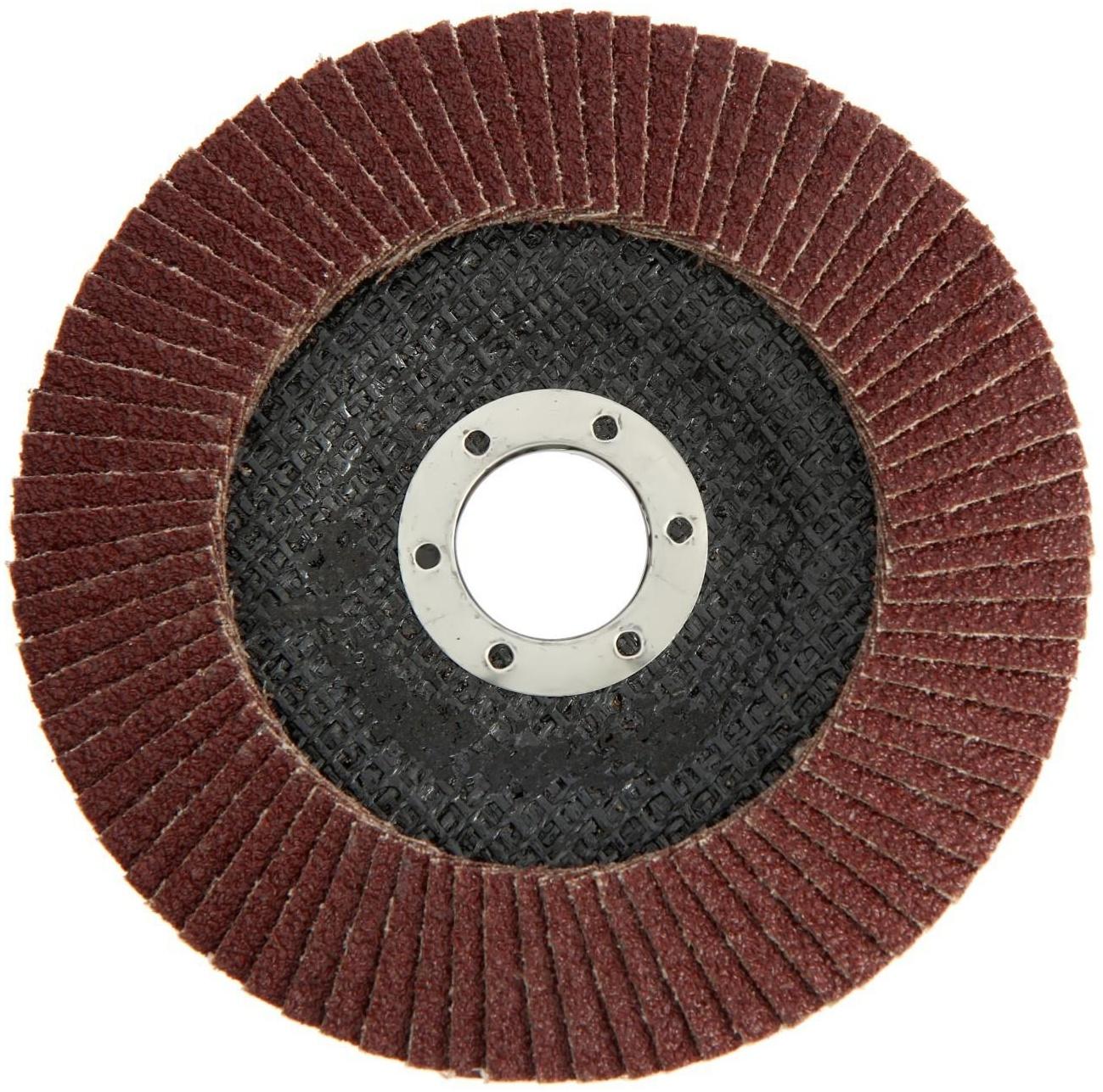 Круг лепестковый торцевой ТУНДРА, 125 х 22 мм, Р60