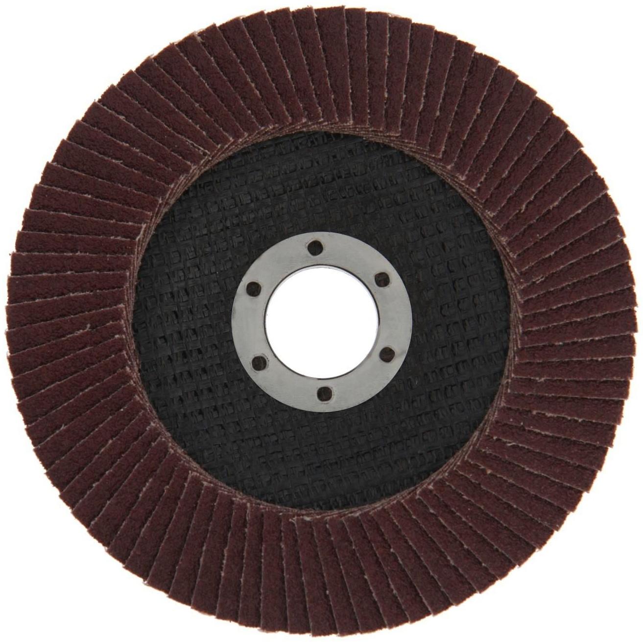 Круг лепестковый торцевой ТУНДРА, 125 х 22 мм, Р80