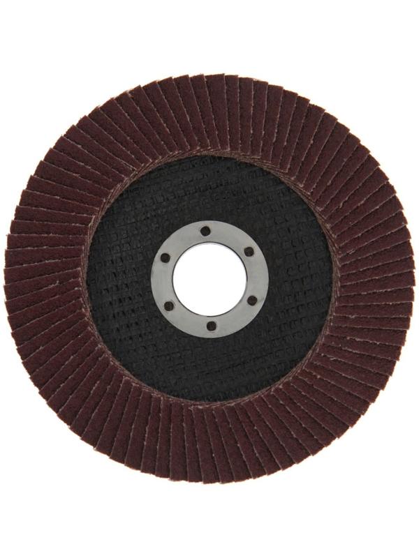 Круг лепестковый торцевой ТУНДРА, 125 х 22 мм, Р80