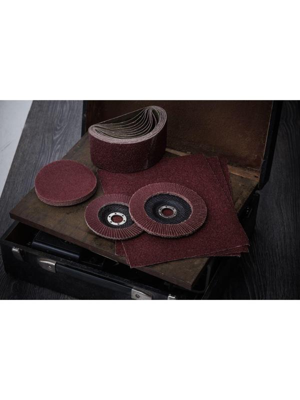 Круг лепестковый торцевой ТУНДРА, 125 х 22 мм, Р80