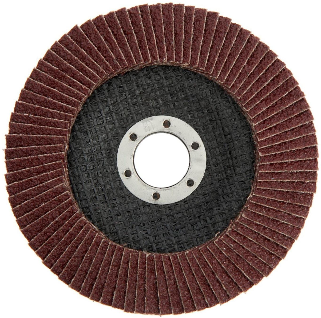 Круг лепестковый торцевой ТУНДРА, 125 х 22 мм, Р40