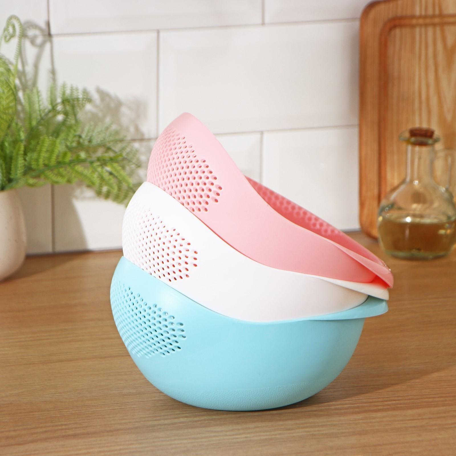 Дуршлаг кухонный «Радуга», 21,8×16,5 см, цвет МИКС