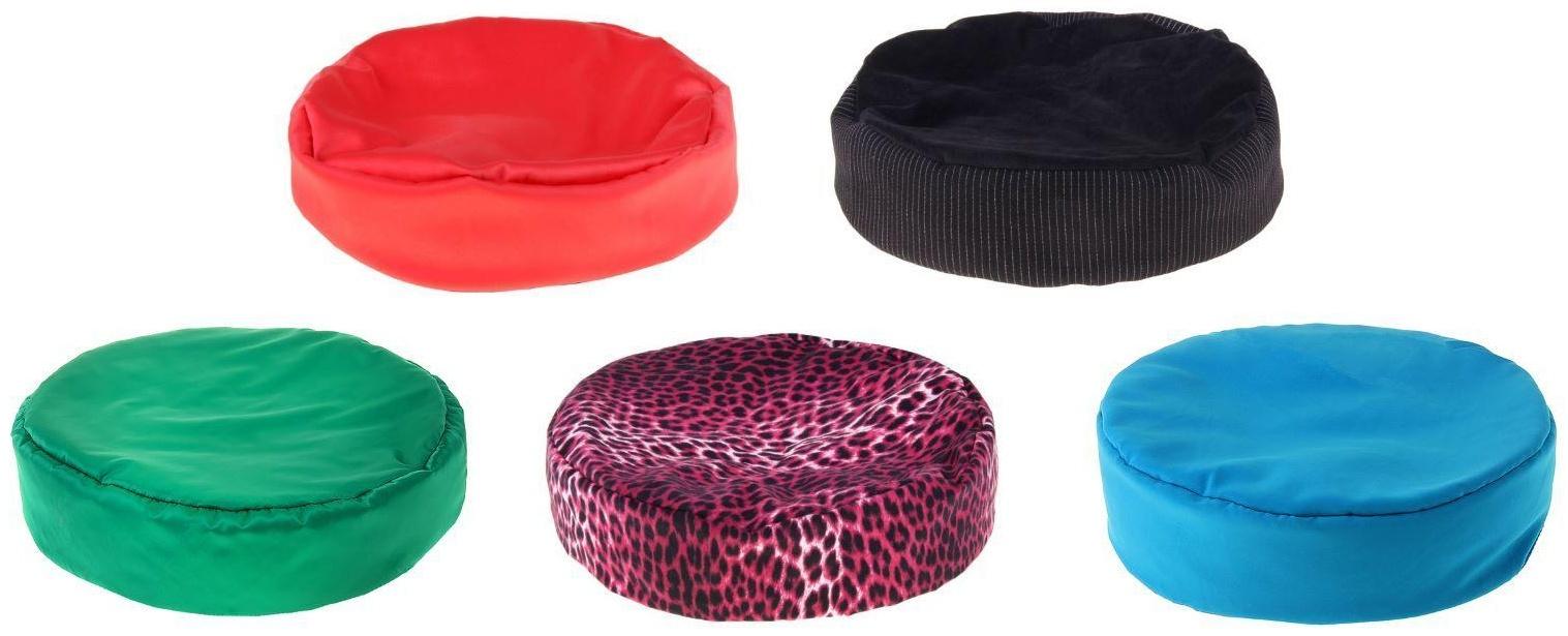 Лежак-антистресс для собак и кошек, круглый, 50 х 50 см, микс цветов