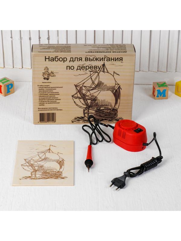 Набор для выжигания по дереву: прибор + 12 дощечек: 21.3 × 14.8 × 0.4 см, мощность: 220 В