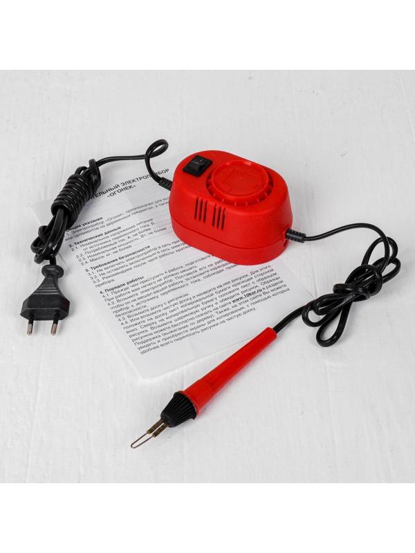 Набор для выжигания по дереву: прибор + 12 дощечек: 21.3 × 14.8 × 0.4 см, мощность: 220 В