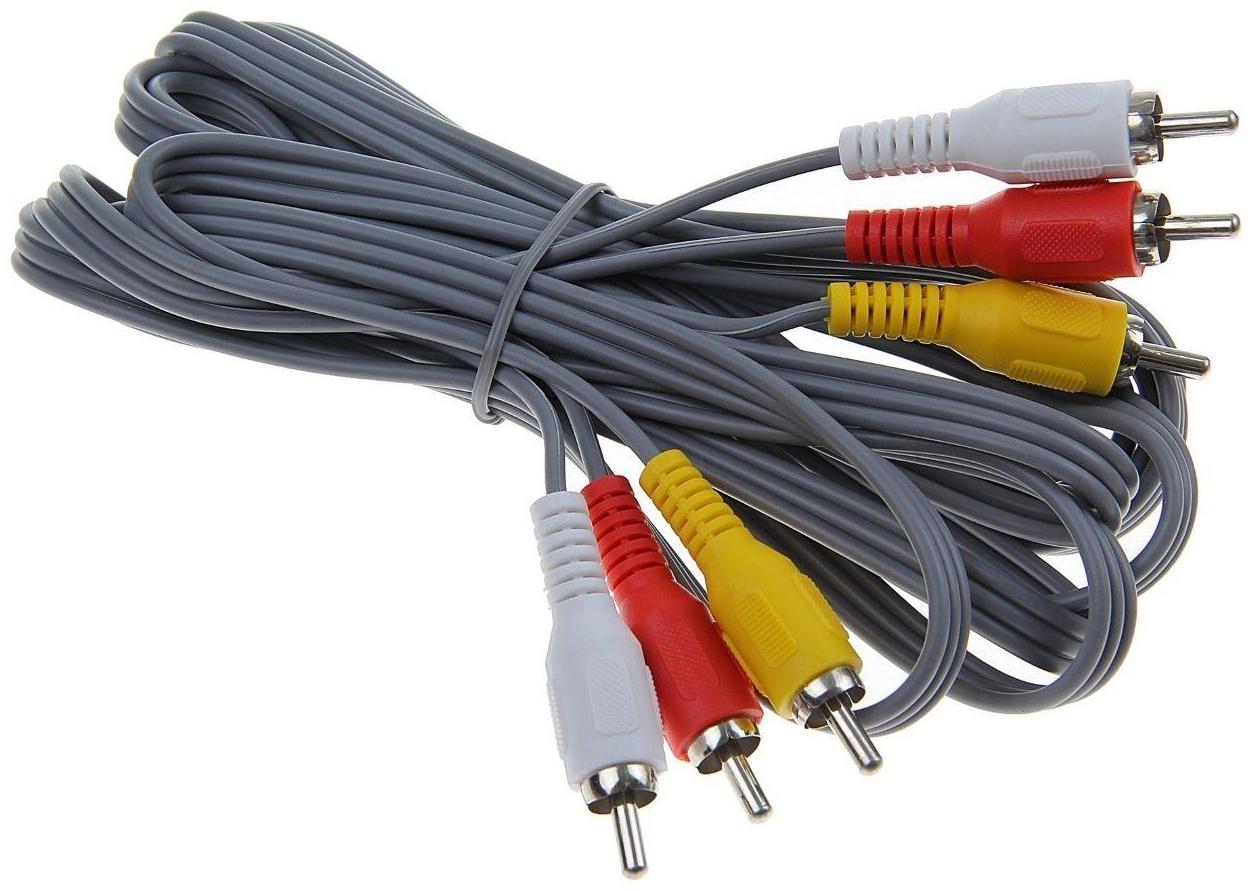 Кабель аудио/видео Smartbuy KA233, 3xRCA(m)-3xRCA(m), 3 м, серый