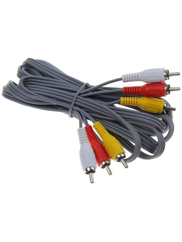 Кабель аудио/видео Smartbuy KA233, 3xRCA(m)-3xRCA(m), 3 м, серый