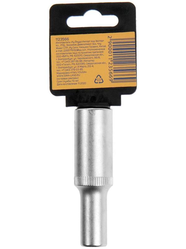 Головка торцевая шестигранная удлиненная ТУНДРА, под квадрат 1/2