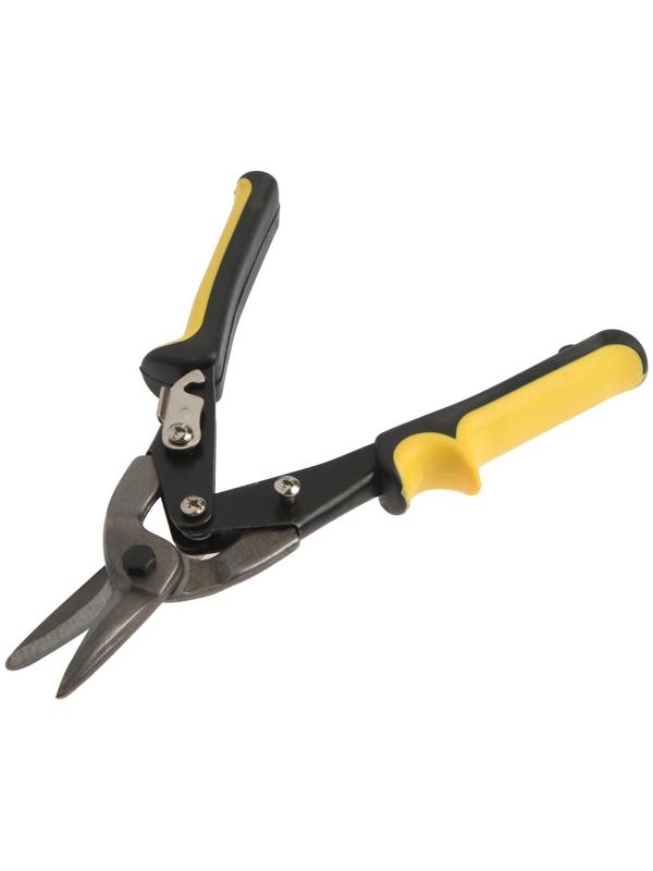 Ножницы по металлу ТУНДРА, 250 мм, 2К рукоятки, прямой рез