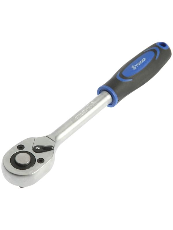 Набор торцевых головок ТУНДРА, трещотка, CrV, 1/2