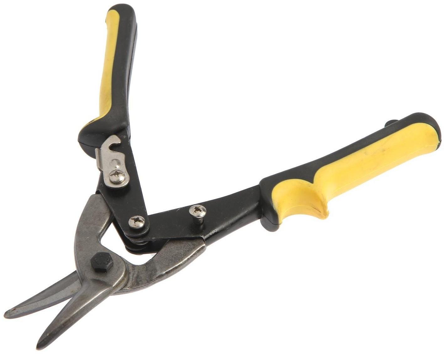 Ножницы по металлу ТУНДРА, 250 мм, 2К рукоятки, правый рез