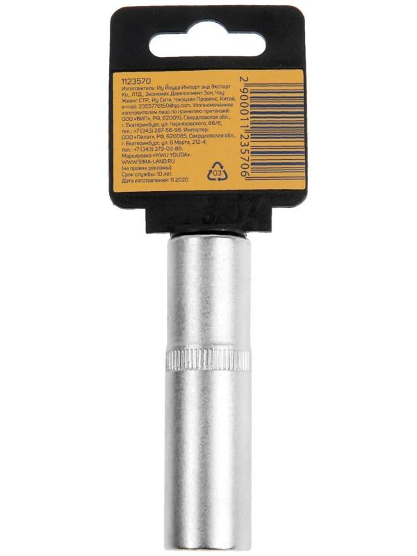 Головка торцевая шестигранная удлиненная ТУНДРА, под квадрат 1/2