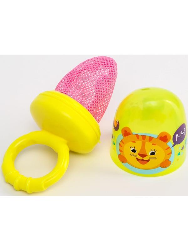 Ниблер с текстильной сеточкой «Чудо-ребёнок», цвет жёлтый, сетка - цвет МИКС