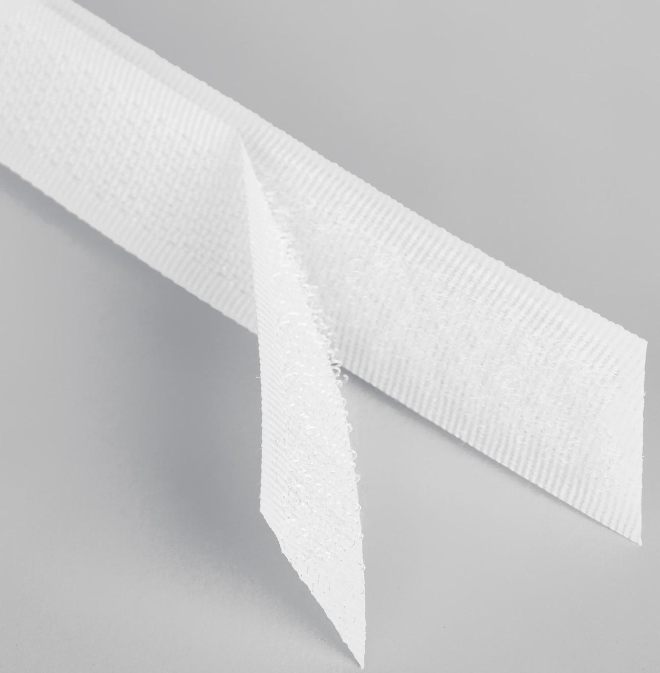 Липучка, 20 мм × 25 ± 1 м, цвет белый