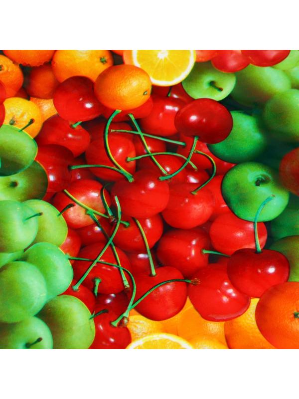 Клеёнка столовая ПВХ Доляна «Сочные фрукты», ширина 137 см, рулон 30 метров