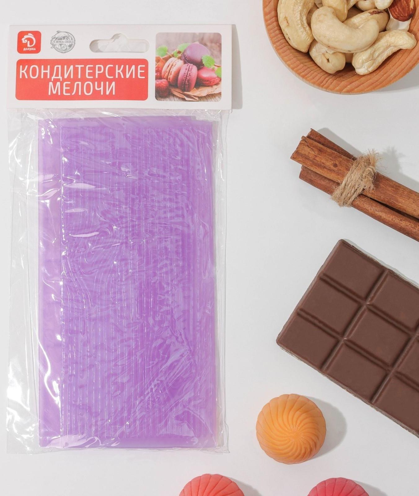 Набор печатей для шоколада и кондитерских изделий Доляна «Плитка», 2 шт, 14×7 см, цвет МИКС