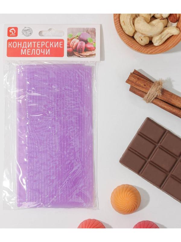 Набор печатей для шоколада и кондитерских изделий Доляна «Плитка», 2 шт, 14×7 см, цвет МИКС