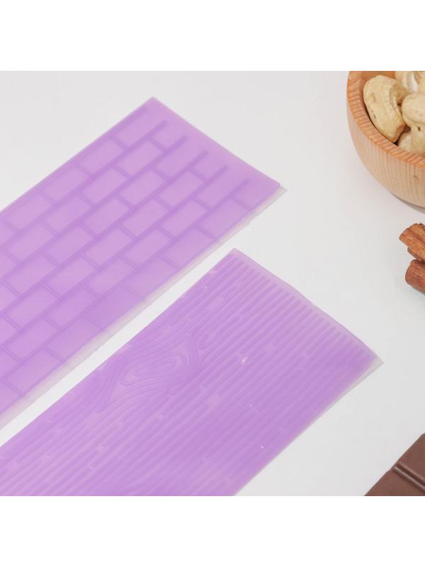 Набор печатей для шоколада и кондитерских изделий Доляна «Плитка», 2 шт, 14×7 см, цвет МИКС