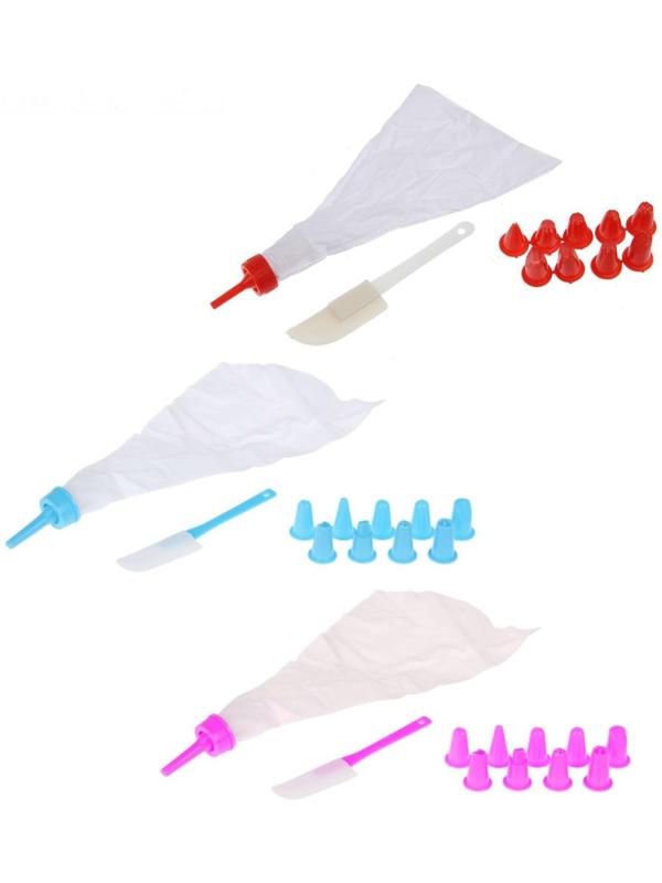 Набор кондитерский, 12 предметов: лопатка, мешок, 10 насадок, цвет МИКС