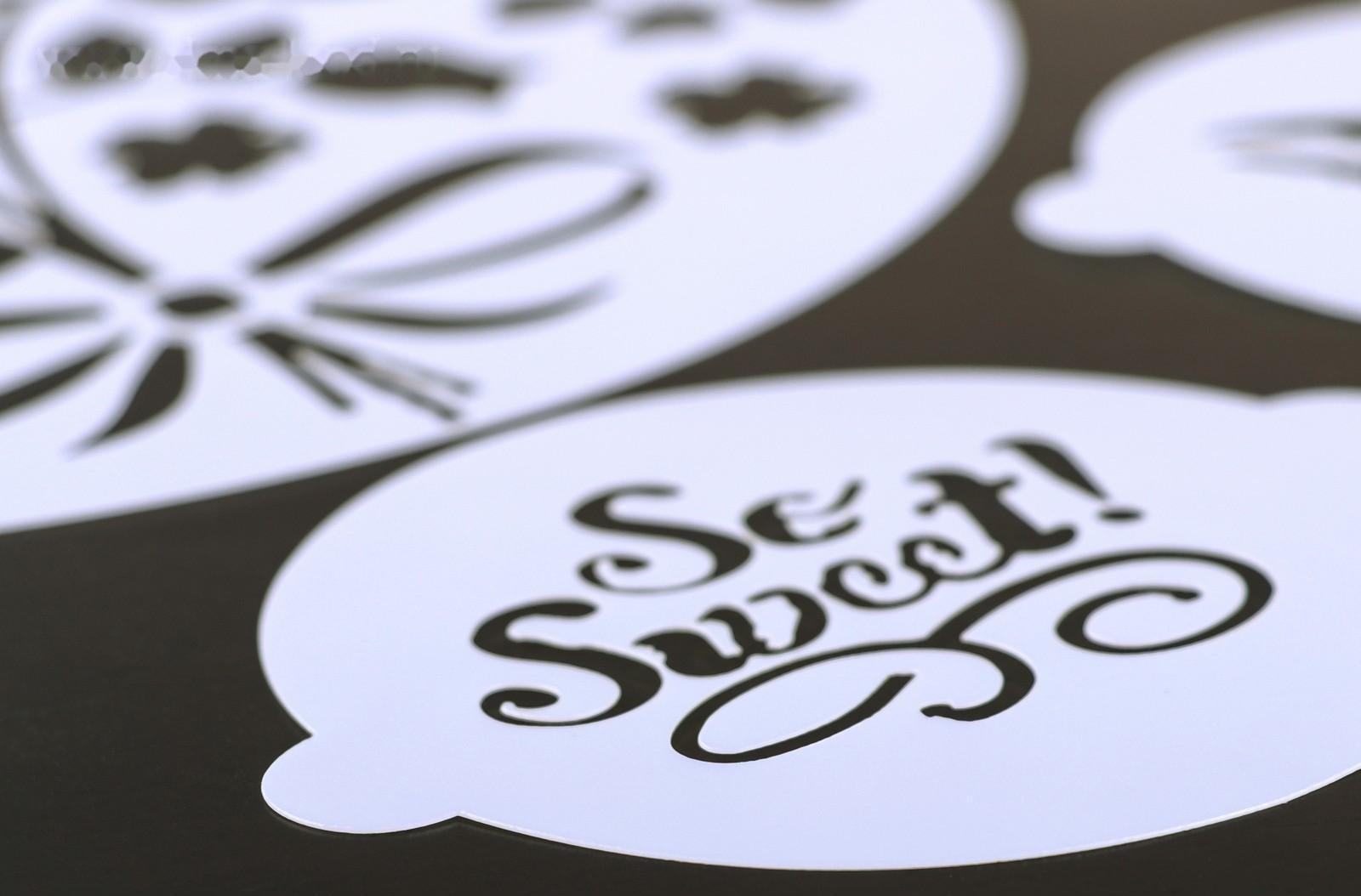 Набор кулинарных трафаретов для украшения выпечки «Букет», 8 шт: 2 больших d=20 см, 6 маленьких d=8 см