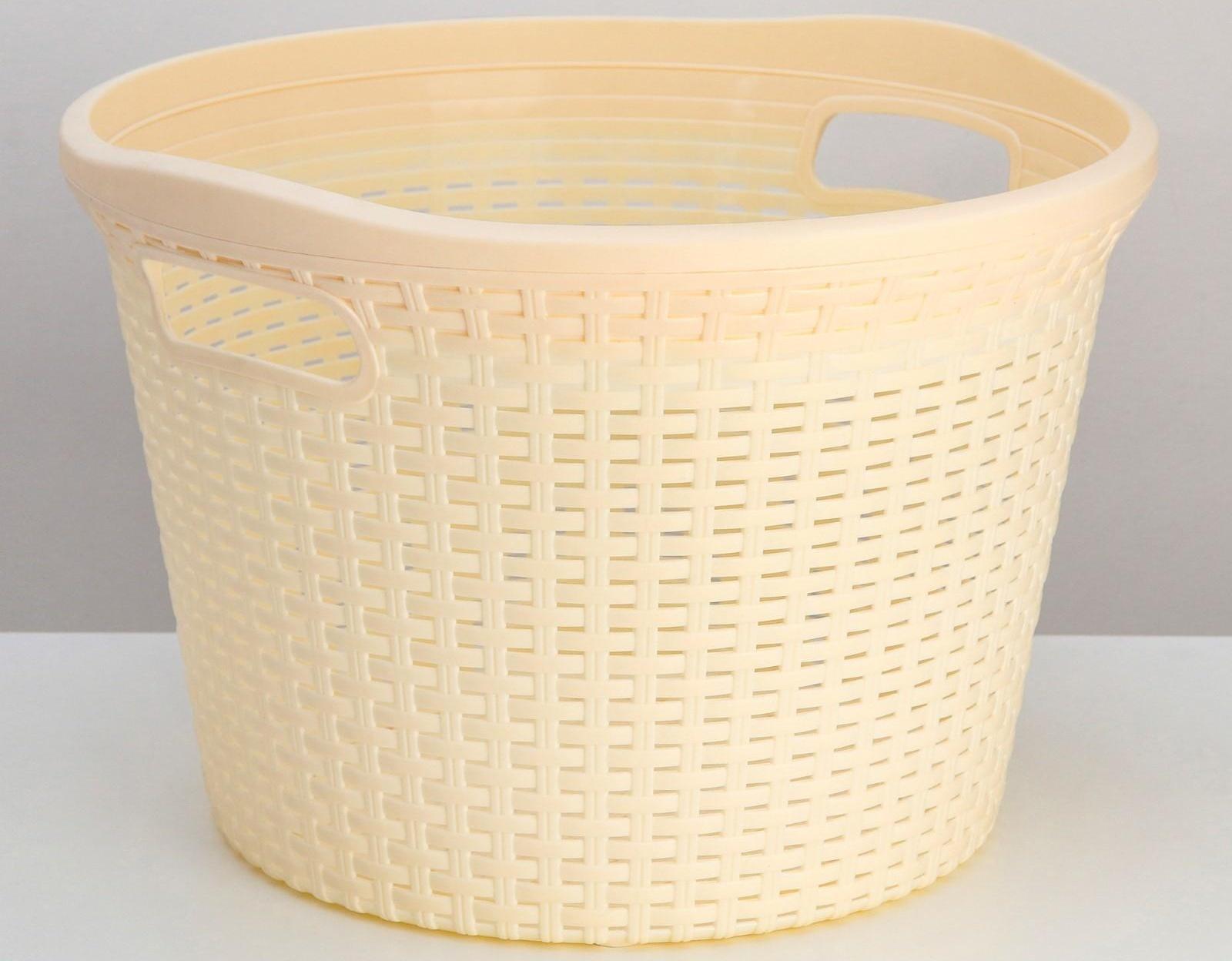 Корзина для белья «Артлайн», 32 л, 45×45×30 см, цвет МИКС